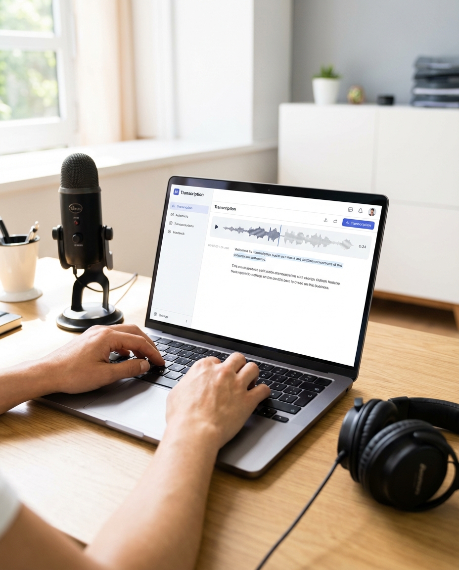 Voice to text AI transcription